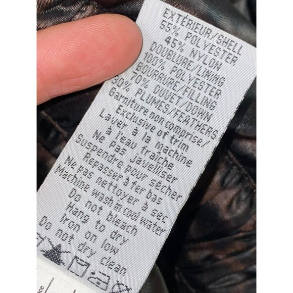 Marcona Vintage Womens Leopard Print Puffer Coat With Faux Fur Trim Hood Size M - Picture 6 of 12